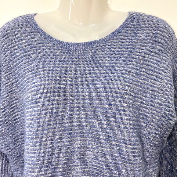 Jana Womens Knit Pullover Sweater Angora Blend Blue long Sleeve Crew neck S/P - Picture 4 of 8